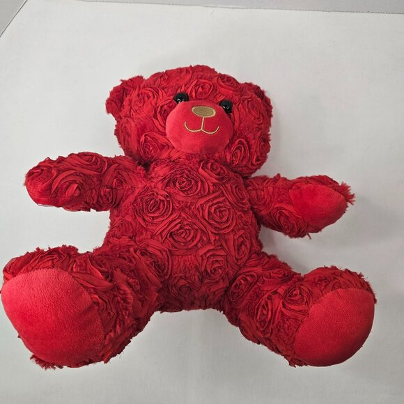 Build A Bear Red Roses Teddy Plush Stuffed Animal Toy - Picture 7 of 11